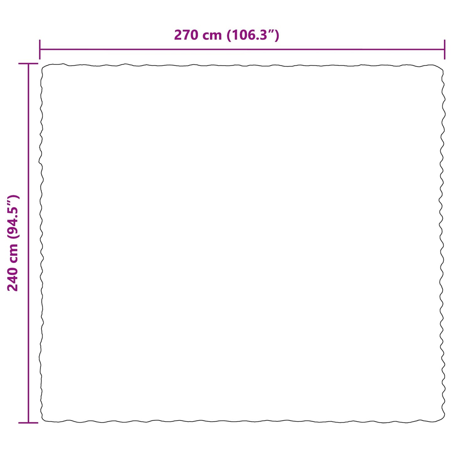 Rutschfeste Kunstfell Decke Olite Dunkelgrau 240 x 270 cm