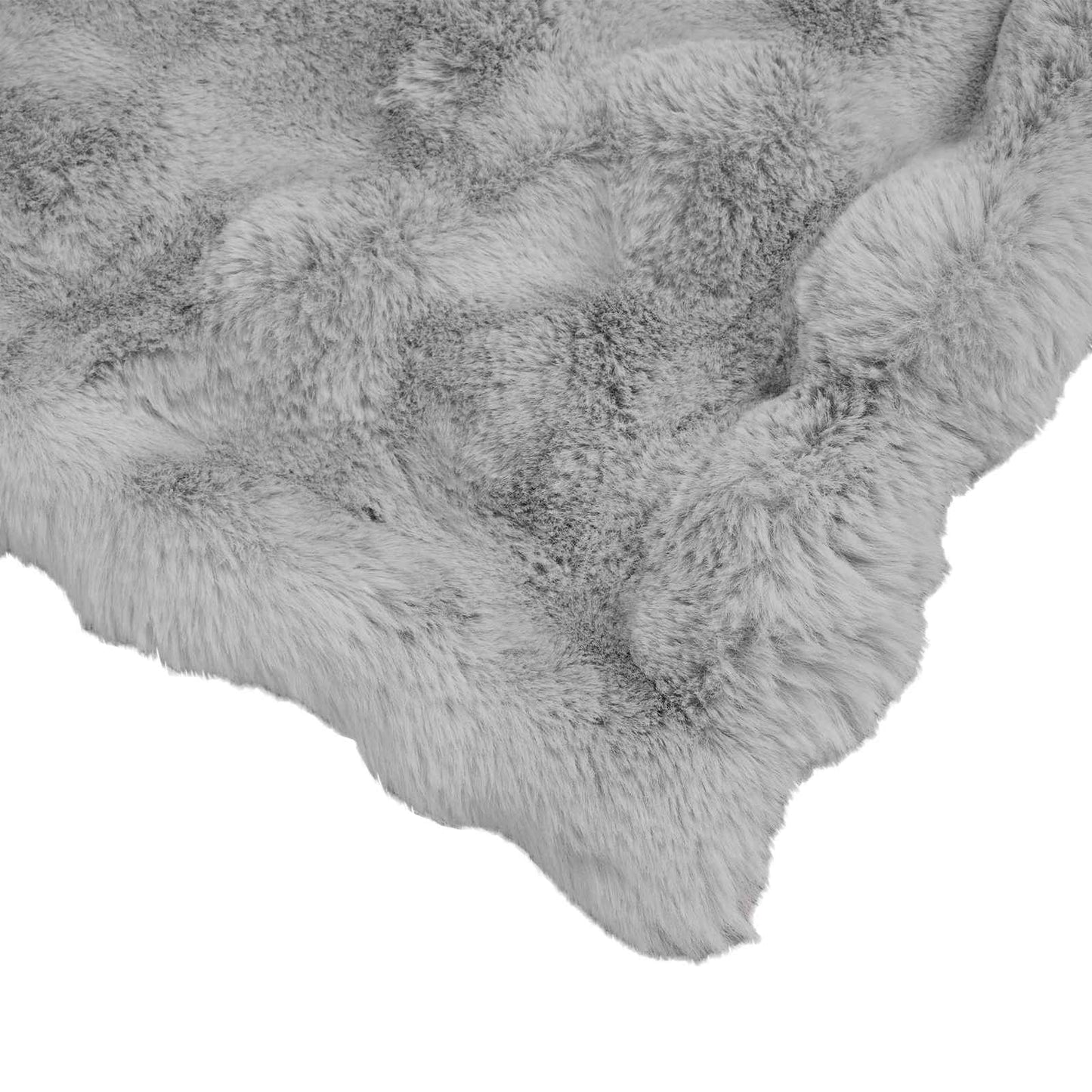 Rutschfeste Kunstfell Decke Olite Grau 220 x 240 cm Polyester