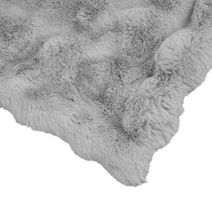 Rutschfeste Kunstfell Decke Olite Grau 220 x 240 cm Polyester