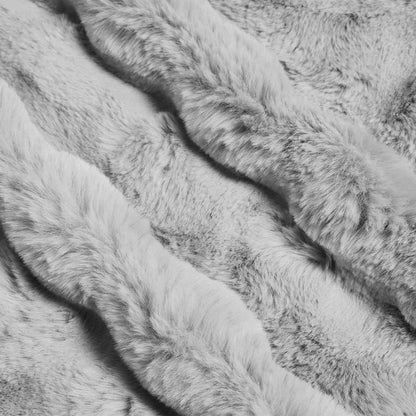 Rutschfeste Kunstfell Decke Olite 4 pcs Grau 220 x 240 cm