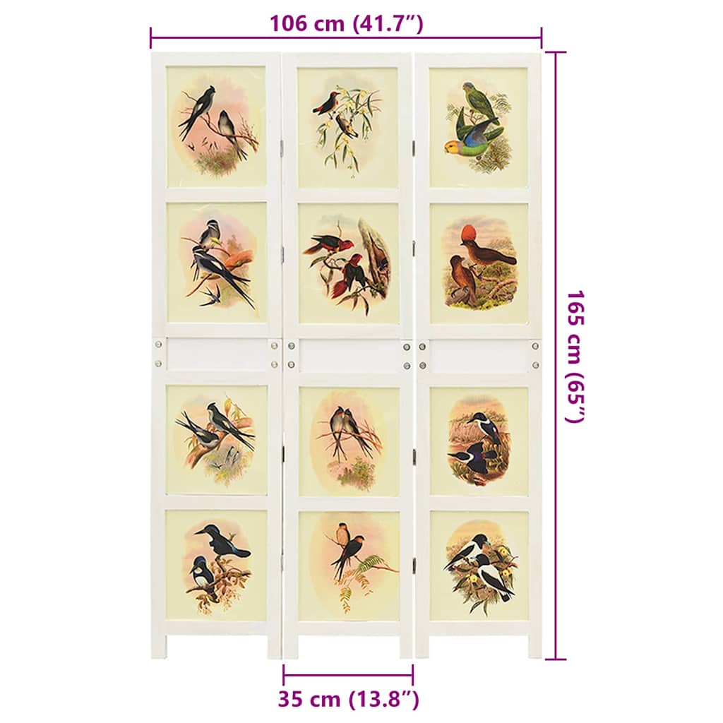 Romdivider-Panel Weiß 212 x 165 cm MDF