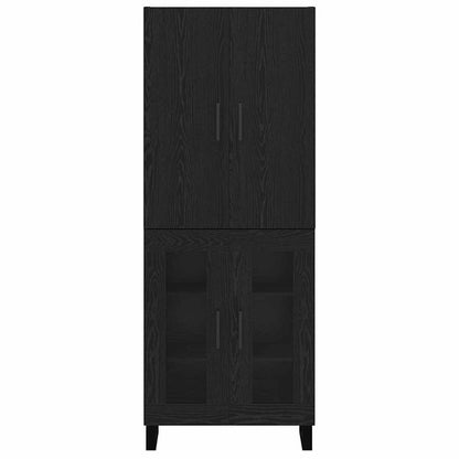 Highboard 2 pcs Schwarz Eichen-Optik 69,5 x 34 x 180 cm