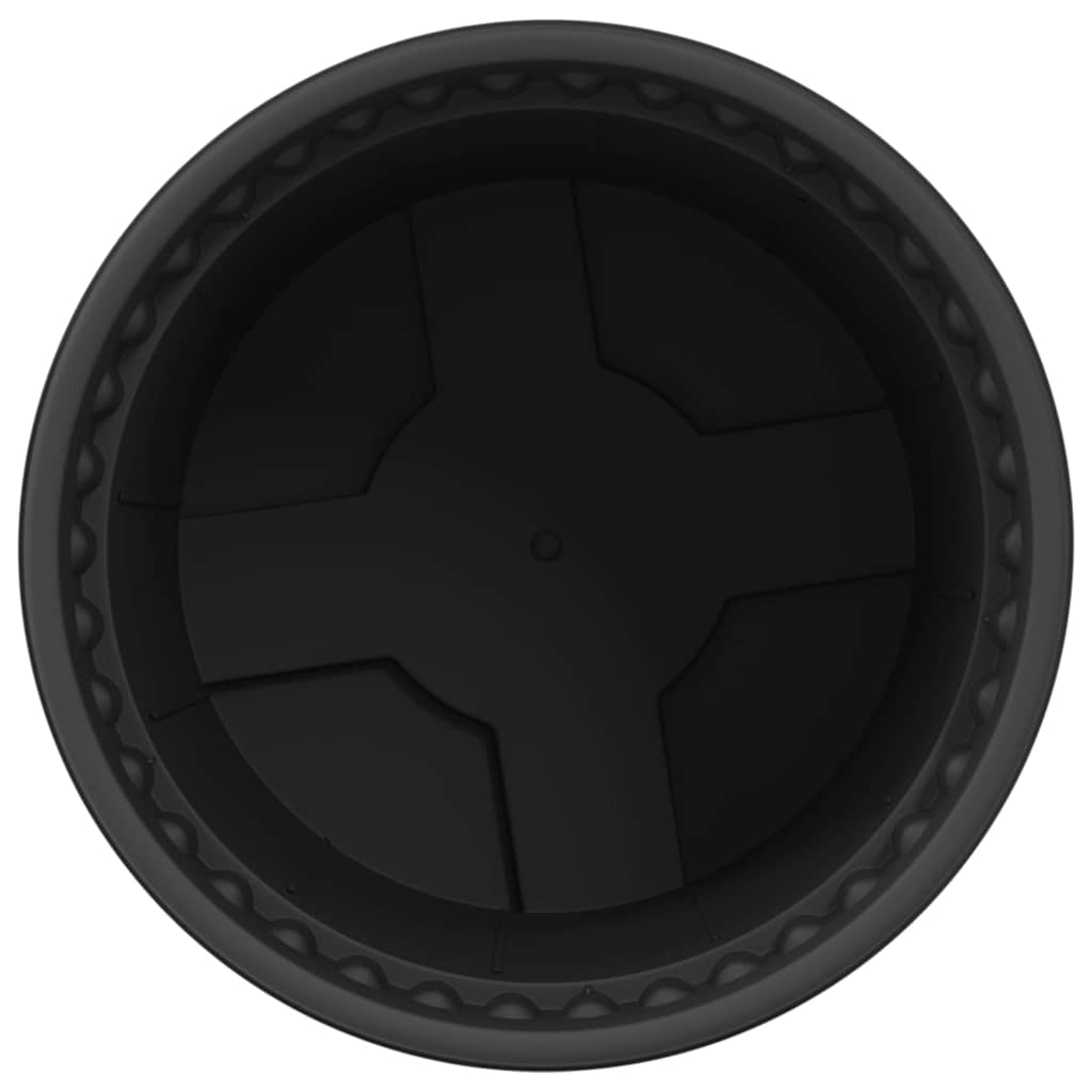 Runder Blumentopf 24 pcs Schwarz Ø 12,5 x 10 cm Kunststoff