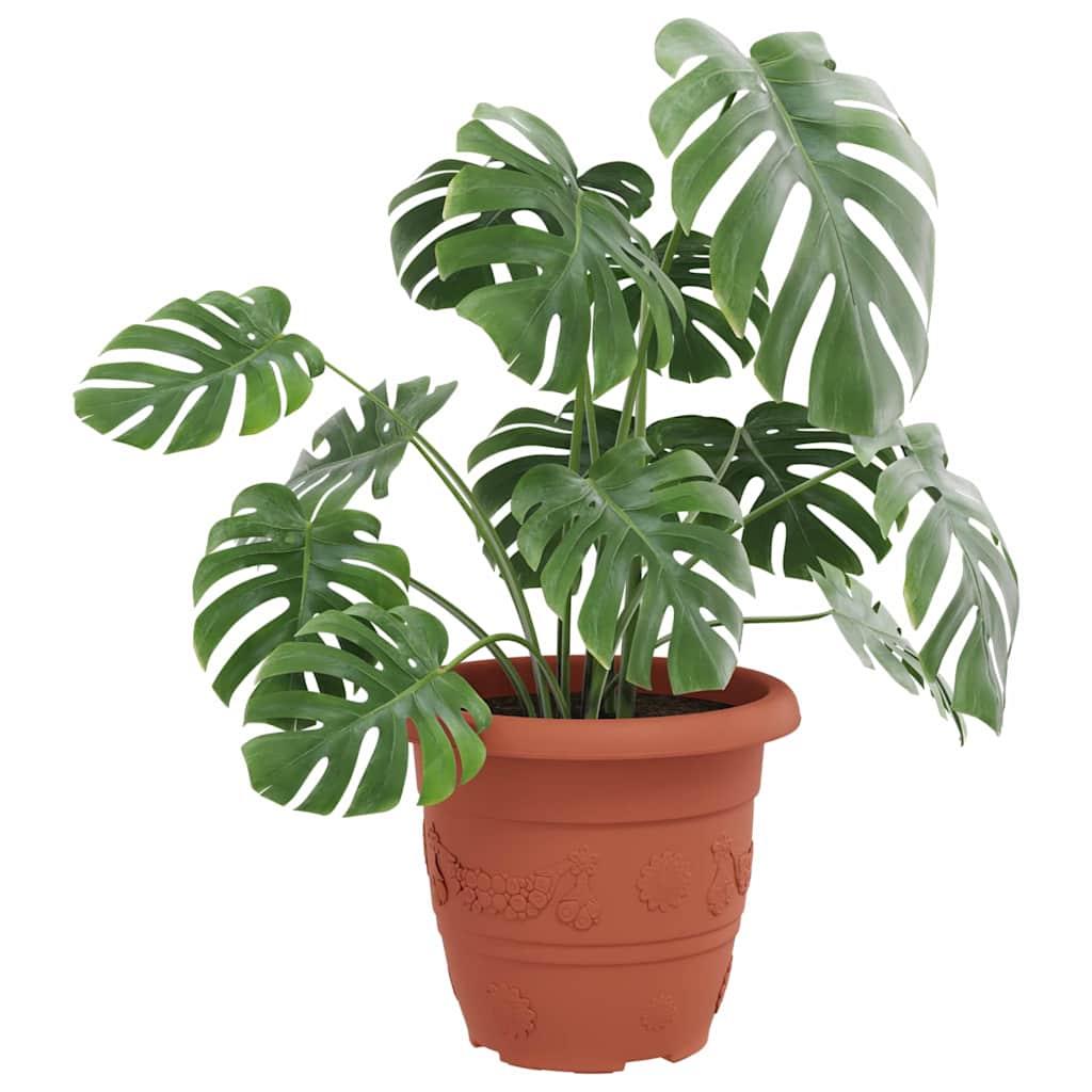 Runder Blumentopf 24 pcs Ziegelrot Ø 26 x 21,5 cm Kunststoff