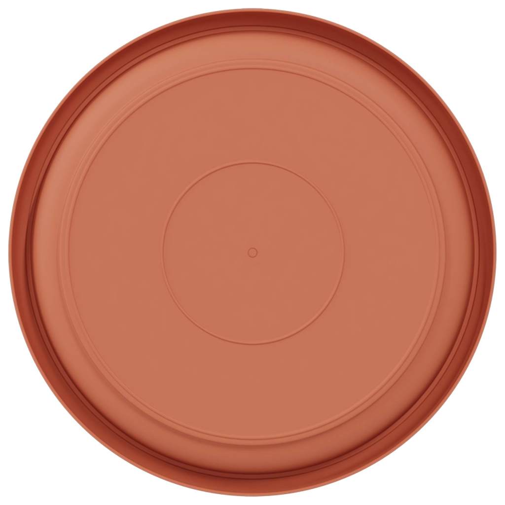 Runde Blumenplatte 6 pcs Ziegelrot Ø 21,5 x 2,5 cm Kunststoff