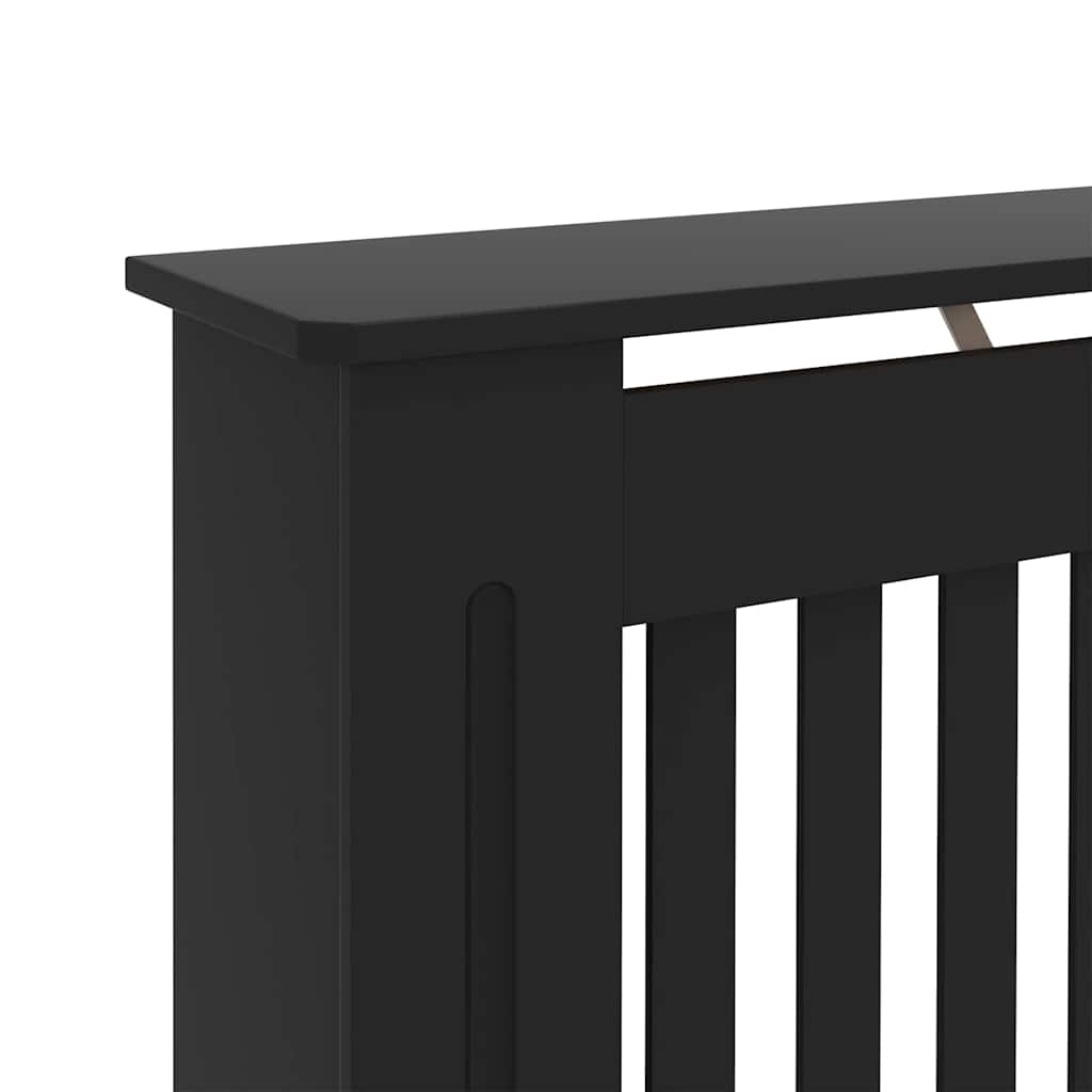 Heizkörperabdeckung 2 pcs Schwarz 112 x 19 x 81,5 cm