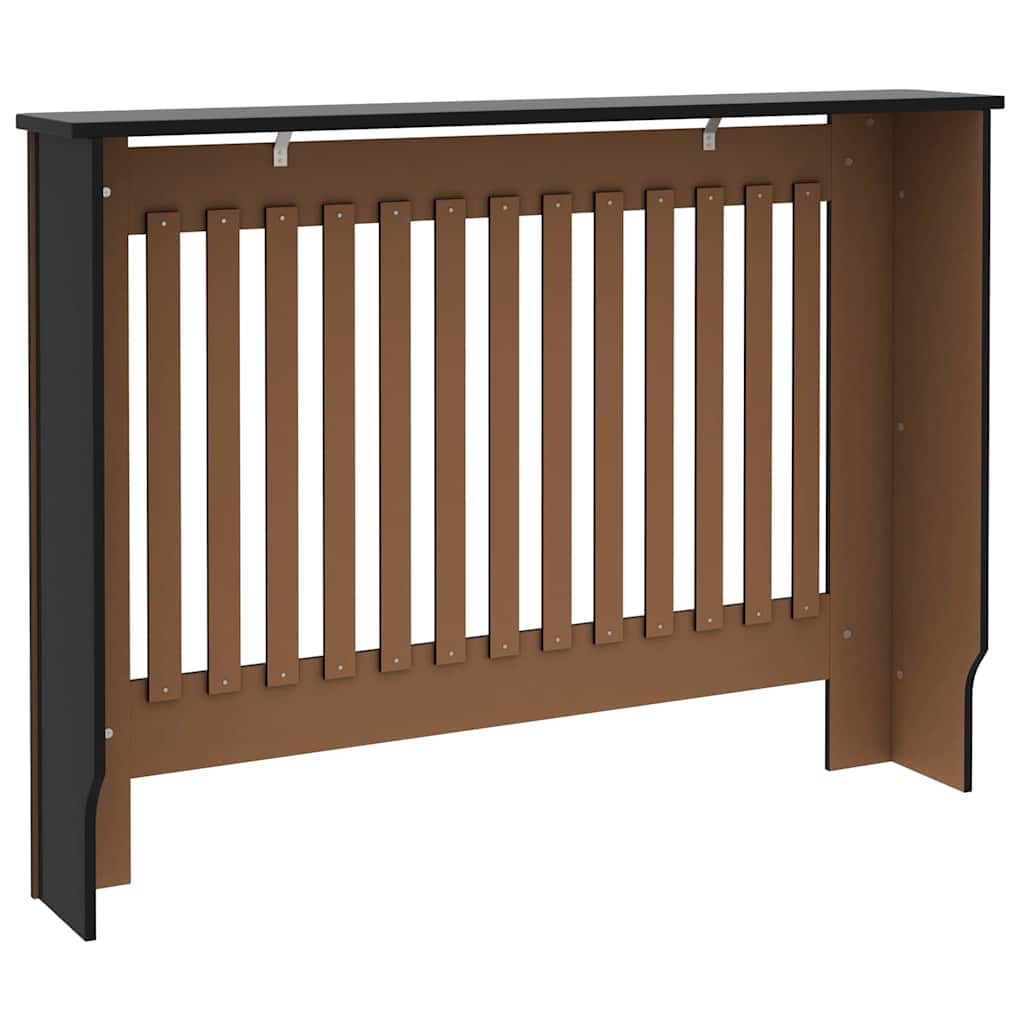 Heizkörperabdeckung 2 pcs Schwarz 112 x 19 x 81,5 cm