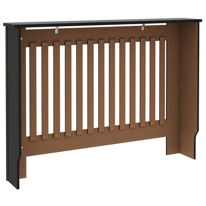 Heizkörperabdeckung 2 pcs Schwarz 112 x 19 x 81,5 cm
