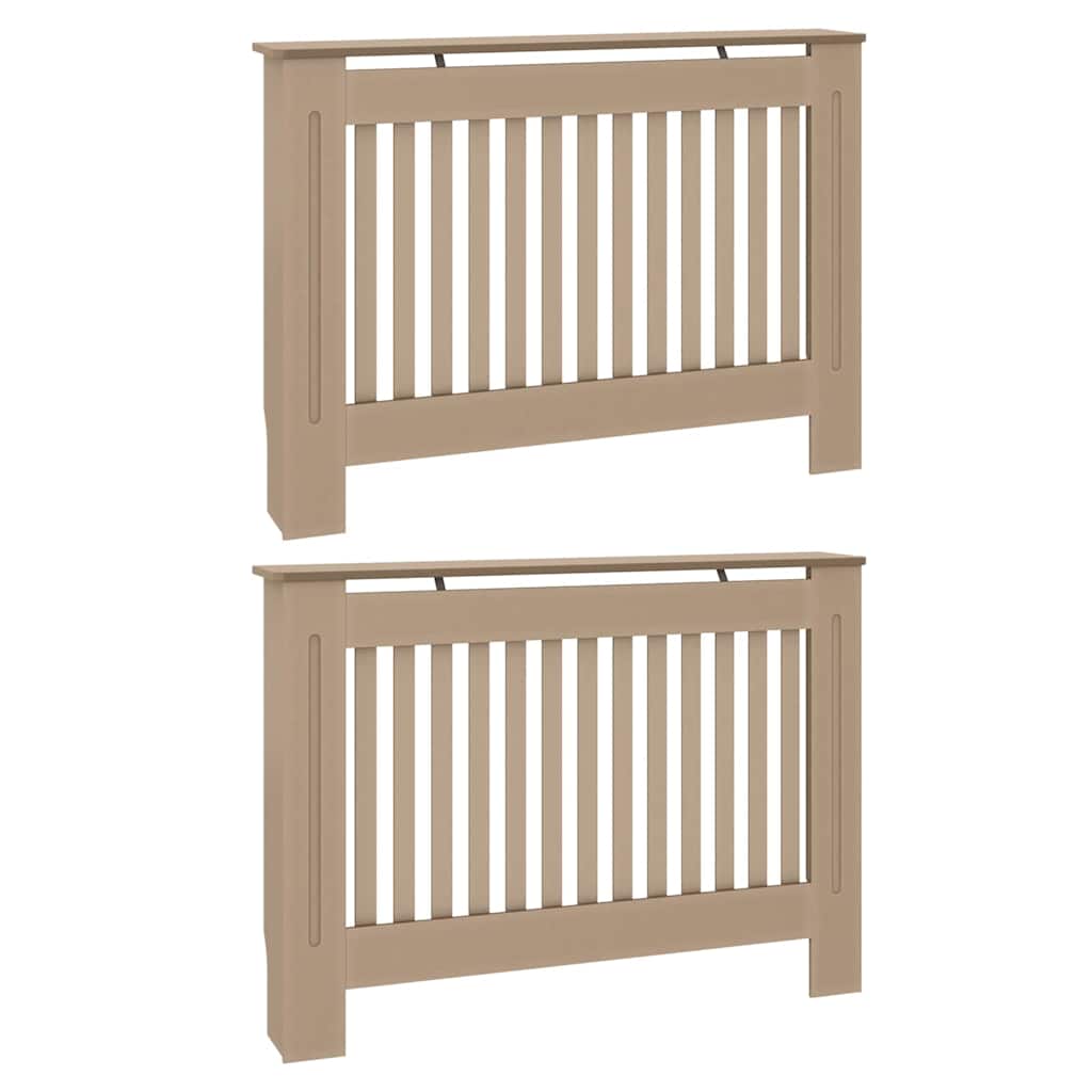 Heizkörperabdeckung 2 pcs Braun 112 x 19 x 81,5 cm