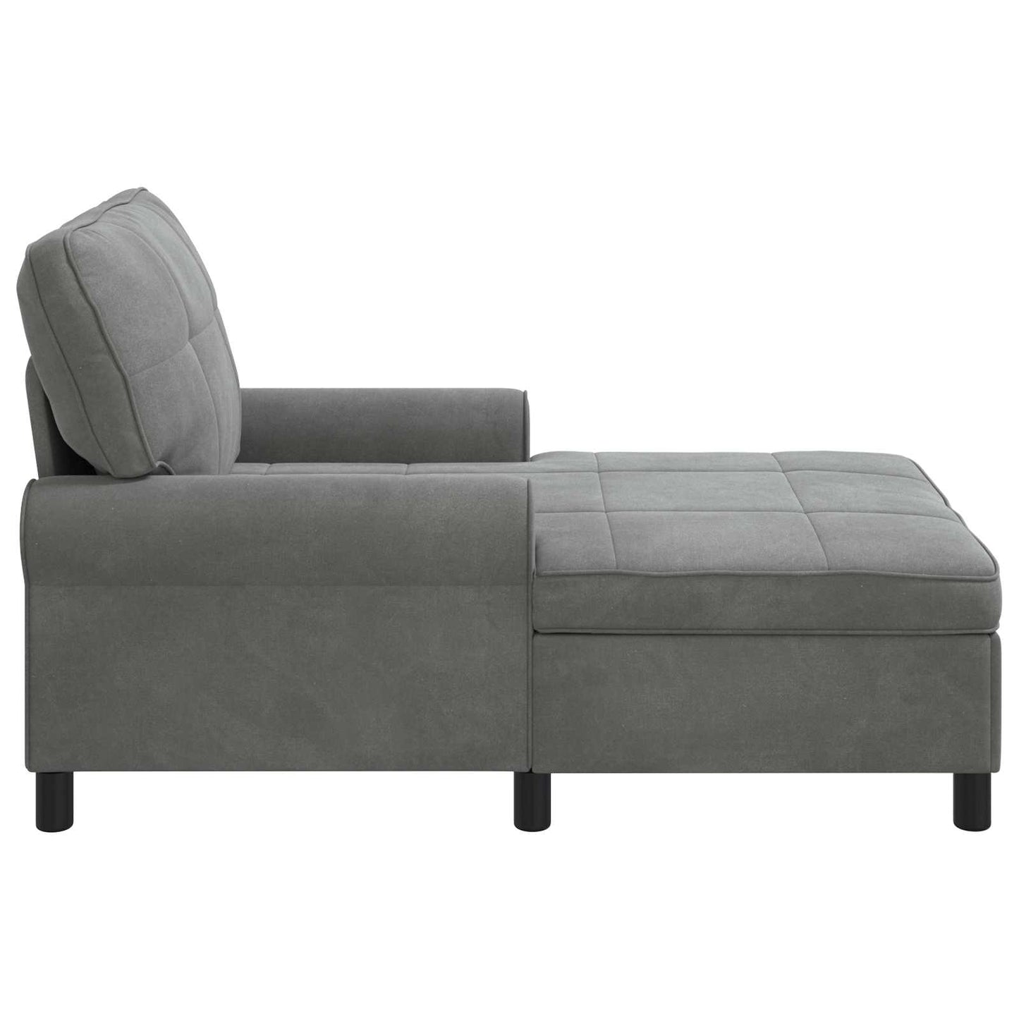 Lounge-Liege mit Kissen Dunkelgrau 91 x 157 x 91 cm Samt