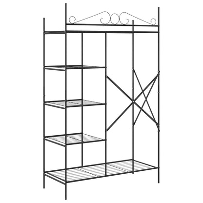 Offener Kleiderschrank Schwarz 104,5 x 45 x 172 cm Stahl