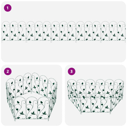 Gartenzaun Spalier Grün 307 x 54,5 x 0,3 cm