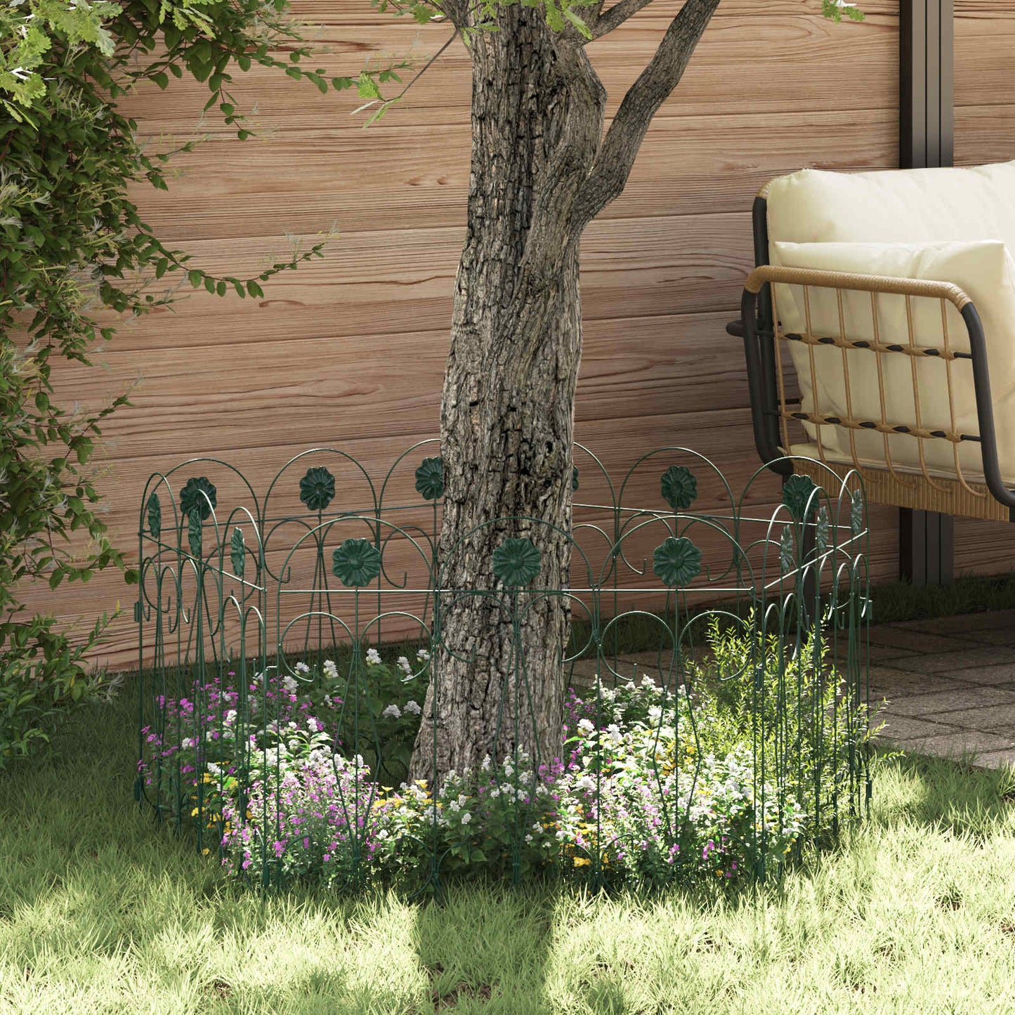 Gartenzaun Spalier Grün 305,5 x 55,5 x 0,3 cm