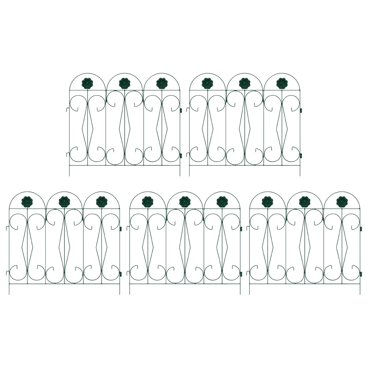 Gartenzaun Spalier Grün 305,5 x 55,5 x 0,3 cm