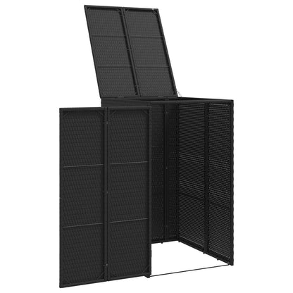 Mülltonnenbox Schwarz 65 x 80 x 115 cm Polyethylen