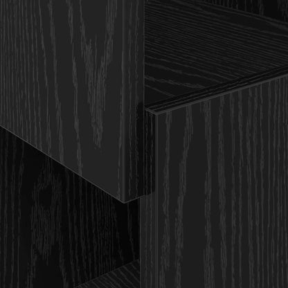 Eckschrank Schwarz Eichen-Optik 25,5x25x102cm Holzwerkstoff