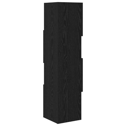 Eckschrank Schwarz Eichen-Optik 25,5x25x102cm Holzwerkstoff