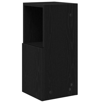 Eckschrank Schwarz Eichen-Optik 25,5x25x55cm Holzwerkstoff