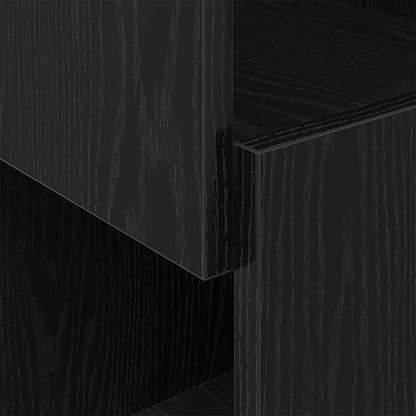 Eckschrank Schwarz Eichen-Optik 30,5x30x65cm Holzwerkstoff
