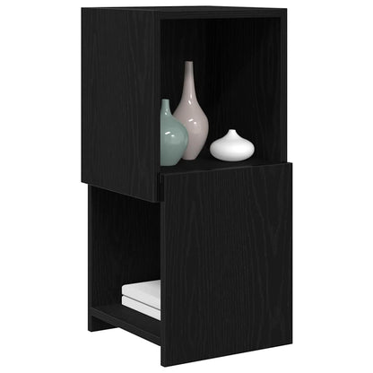 Eckschrank Schwarz Eichen-Optik 30,5x30x65cm Holzwerkstoff