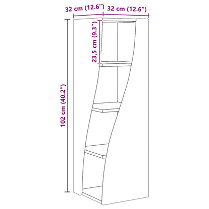 Eckschrank Artisan-Eiche 32x32x102cm Holzwerkstoff