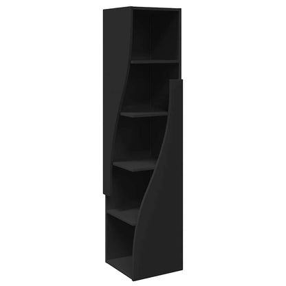 Eckschrank Schwarz 32x32x140cm Holzwerkstoff