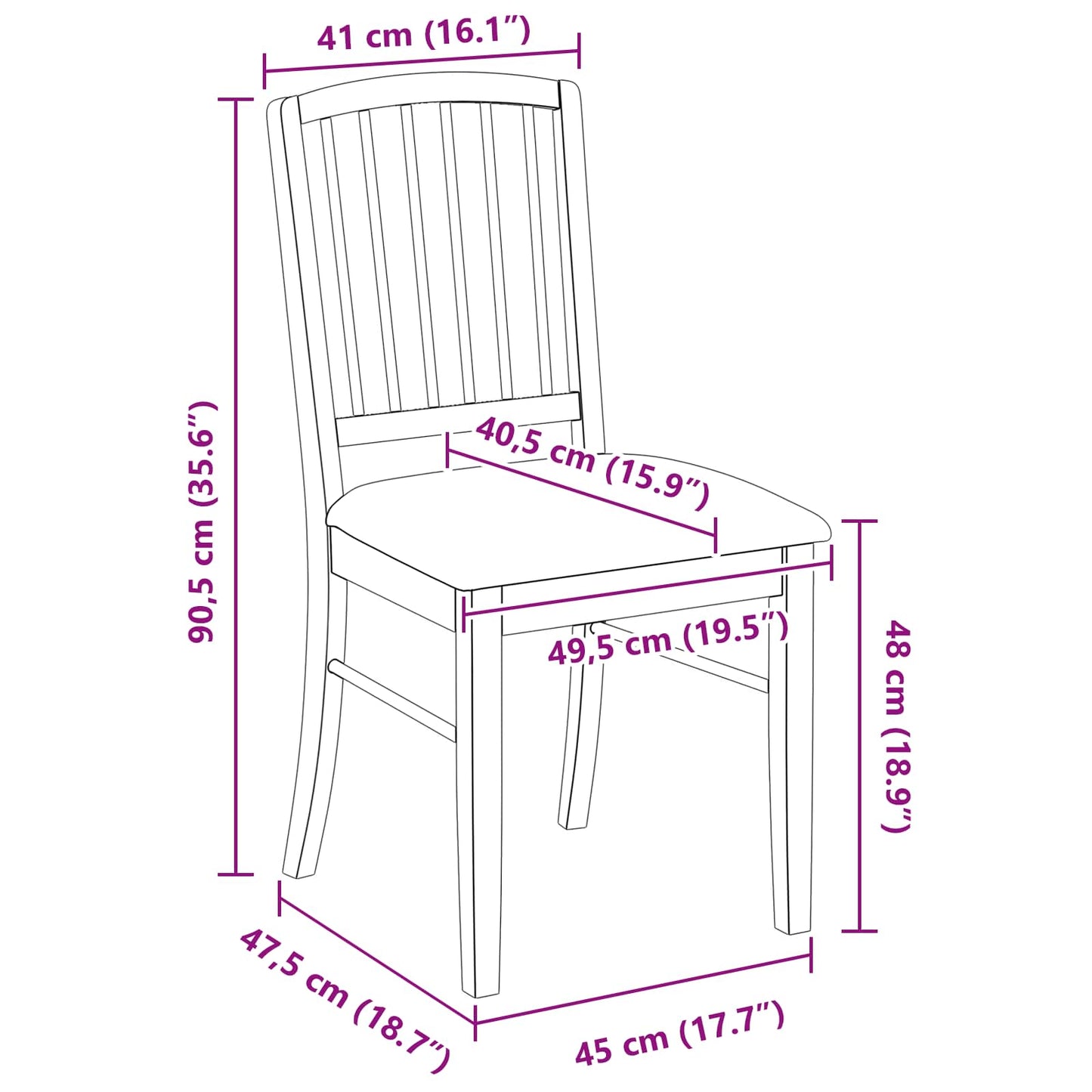 Esszimmerstühle 2 pcs Hellbraun 50 x 52,5 x 91 cm