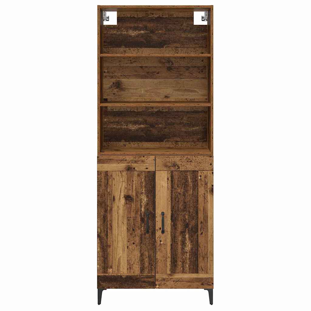 Highboard 2 pcs Altholz Holzwerkstoff