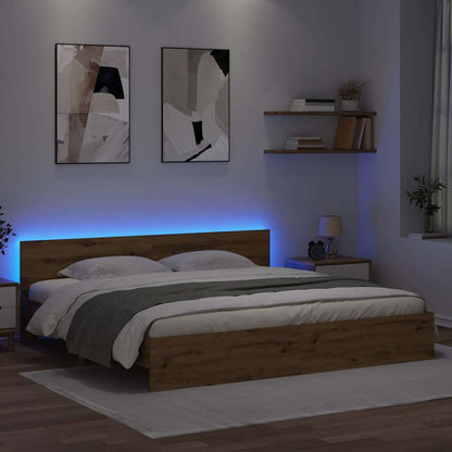 Bettrahmen Artisan-Eiche 180 x 200 cm Holzwerkstoff