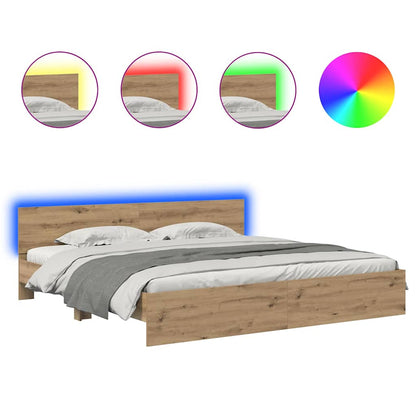 Bettrahmen Artisan-Eiche 180 x 200 cm Holzwerkstoff