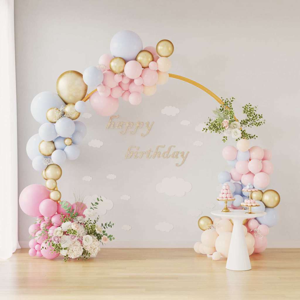 Hochzeitsbogen Gold 220 x 45 x 200 cm Stahl