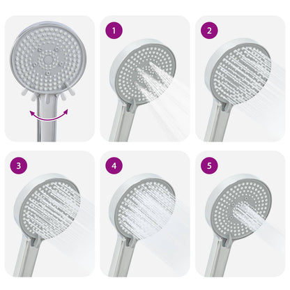 Duschkopf Set Chrom G 1 / 2 Zoll