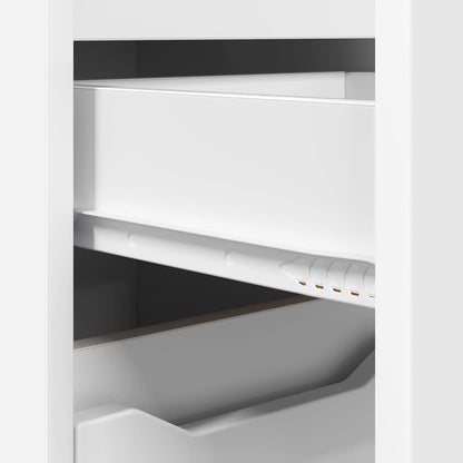 Badezimmermöbel-Set mit Schubladen 3 pcs Weiß Holzwerkstoff