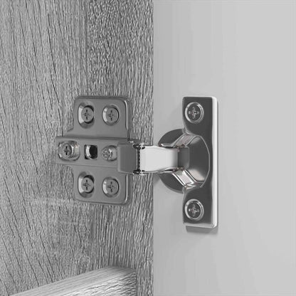 Badezimmermöbel-Set mit Regal 3 pcs Graues Sonoma Holzwerkstoff