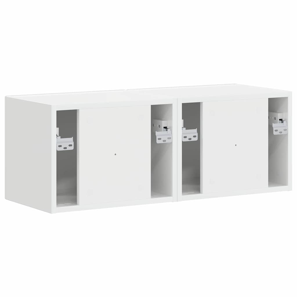 TV-Wandschrank 2 pcs Glänzend Weiß 60 x 31 x 29,5 cm