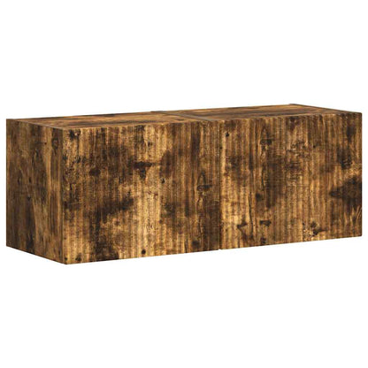 TV-Wandschrank 2 pcs Geräucherte Eiche 60 x 31 x 29,5 cm