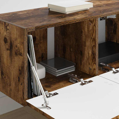 TV-Wandschrank Wandmontiert Geräucherte Eiche 60 x 31 x 29,5 cm