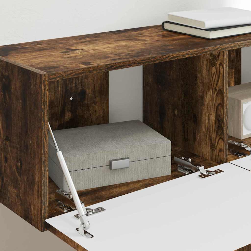 TV-Wandschrank 2 pcs Geräucherte Eiche 98 x 31 x 29,5 cm