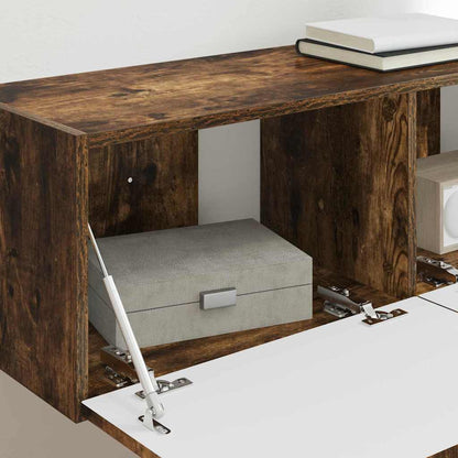 TV-Wandschrank 2 pcs Geräucherte Eiche 98 x 31 x 29,5 cm