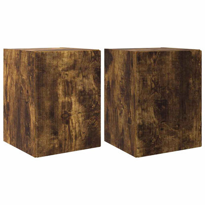 TV-Wandschrank 2 pcs Geräucherte Eiche 30 x 31 x 40 cm