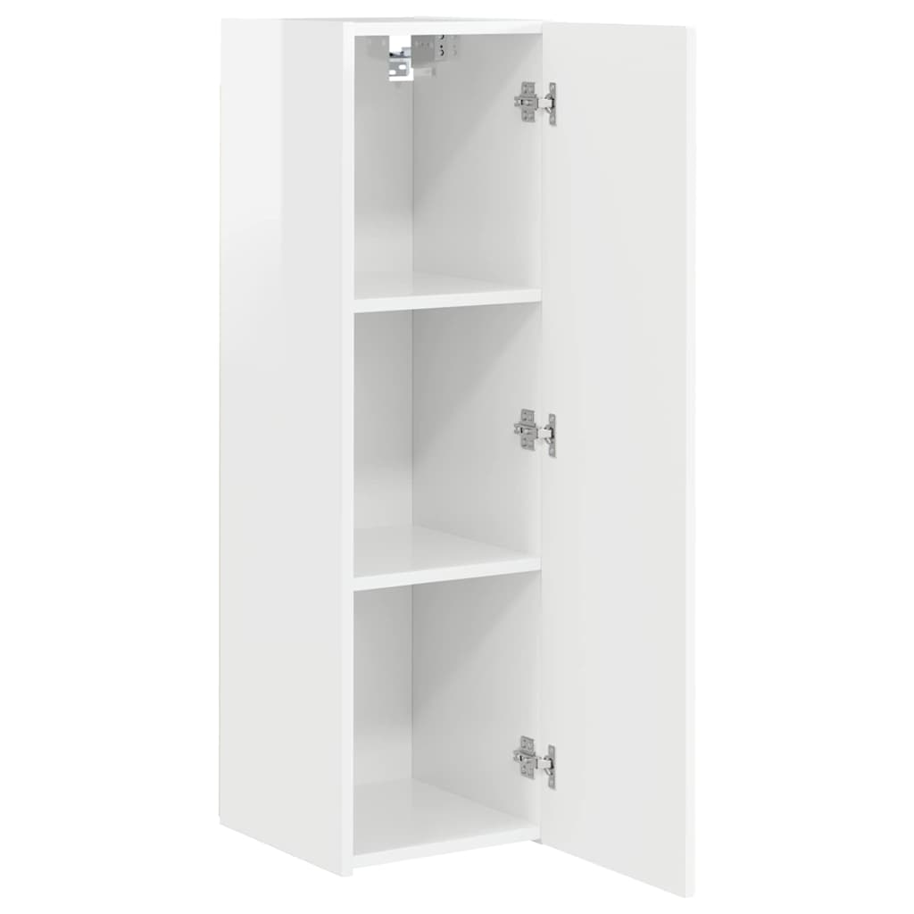 TV-Wandschrank 2 pcs Glänzend Weiß 30 x 31 x 100 cm