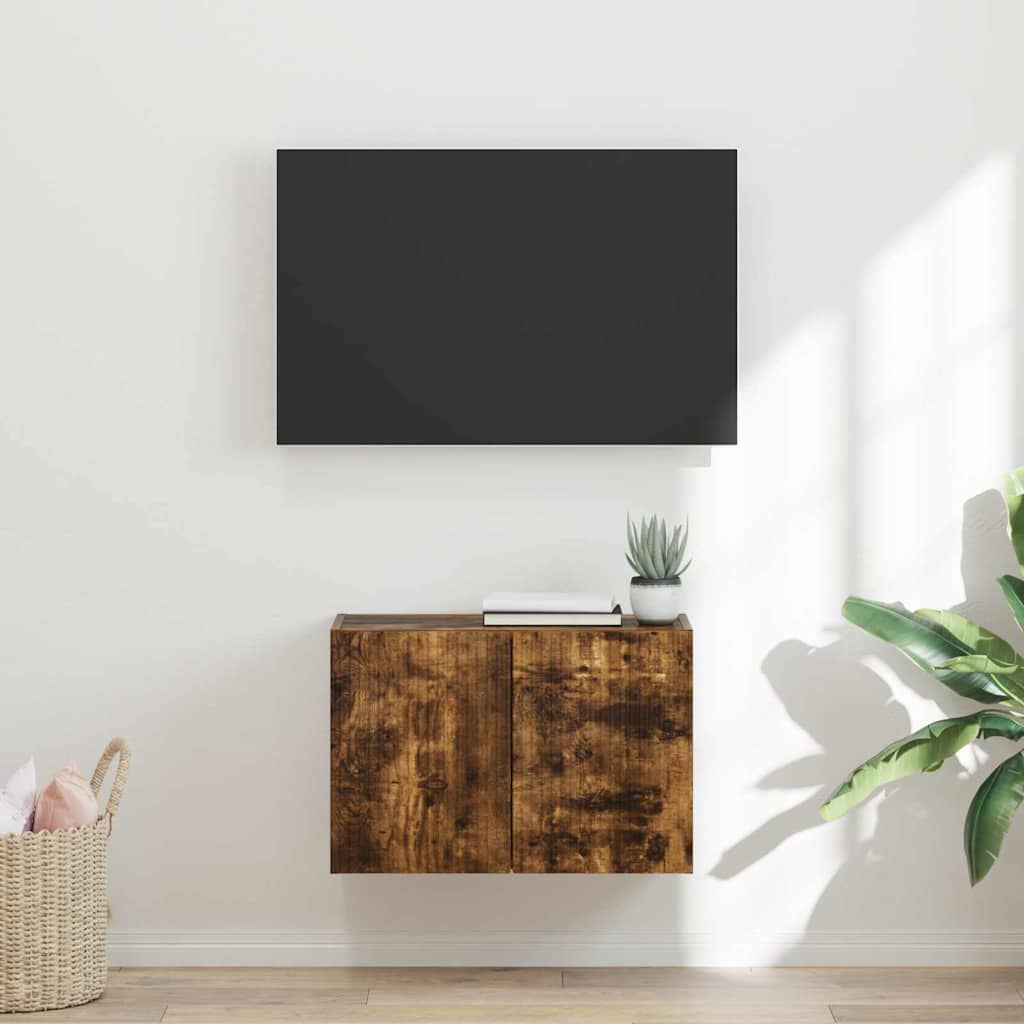 TV-Wandschrank Wandmontiert Geräucherte Eiche 59,5 x 31 x 40 cm