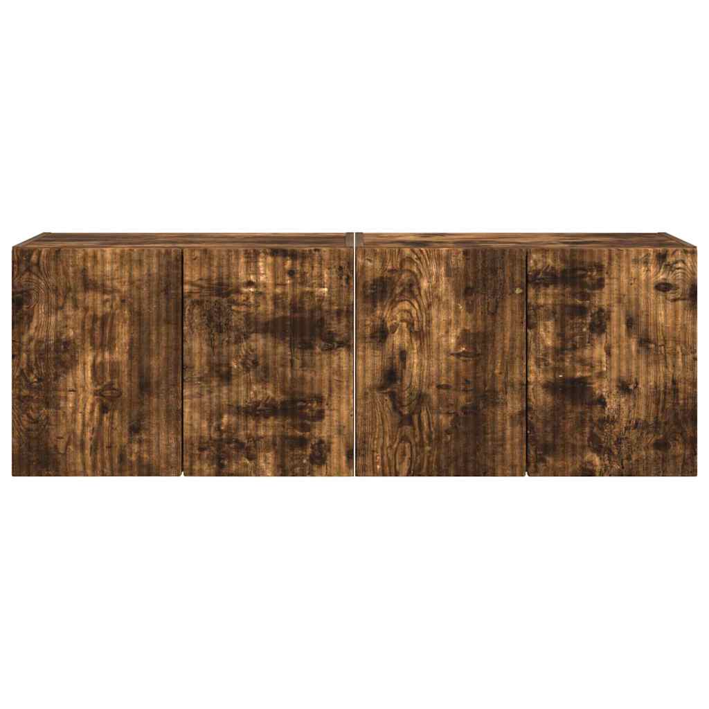 TV-Wandschrank 2 pcs Geräucherte Eiche 59,5 x 31 x 40 cm