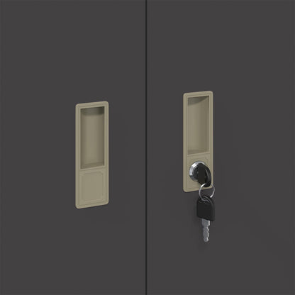 Aufbewahrungsschrank Schwarz 90 x 40 x 70 cm Stahl