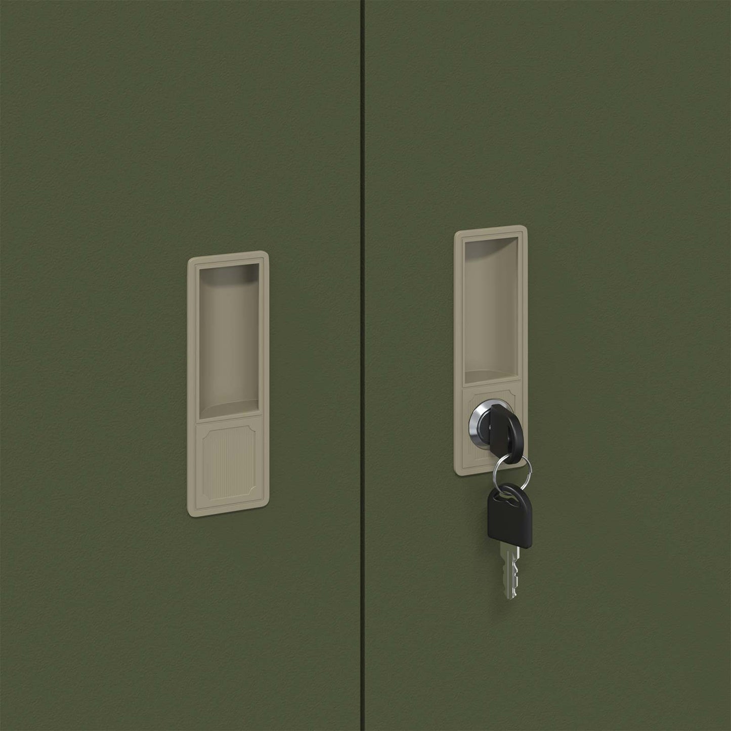 Aufbewahrungsschrank Olive Grün 90 x 40 x 70 cm Stahl