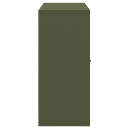 Aufbewahrungsschrank Olive Grün 90 x 40 x 90 cm Stahl