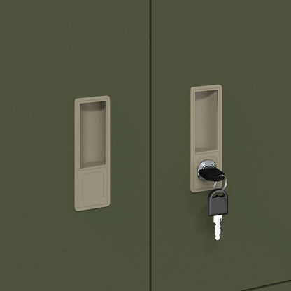 Aufbewahrungsschrank Olive Grün 80 x 40 x 40 cm Stahl