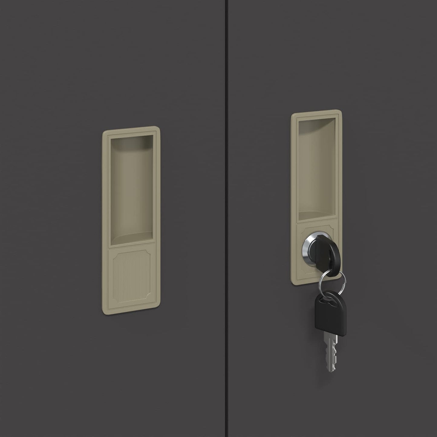 Aufbewahrungsschrank Schwarz 60 x 40 x 90 cm Stahl