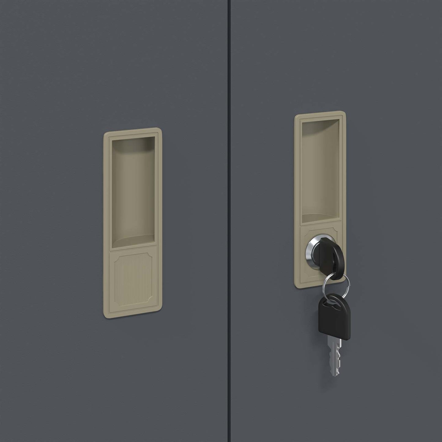 Aufbewahrungsschrank Anthrazit 60 x 40 x 105 cm Stahl