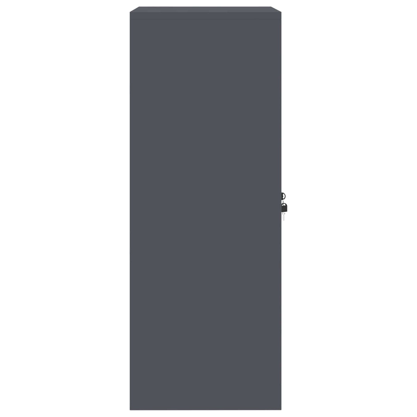 Aufbewahrungsschrank Anthrazit 60 x 40 x 105 cm Stahl